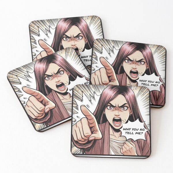 Item preview, "Why you no tell me?" Manga style designed and sold by Falango.