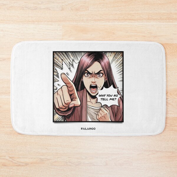 Item preview, "Why you no tell me?" Manga style designed and sold by Falango.