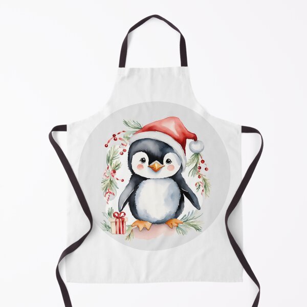 Item preview, Christmas Penguin Watercolor, Santa's little helper designed and sold by KolorellaS.