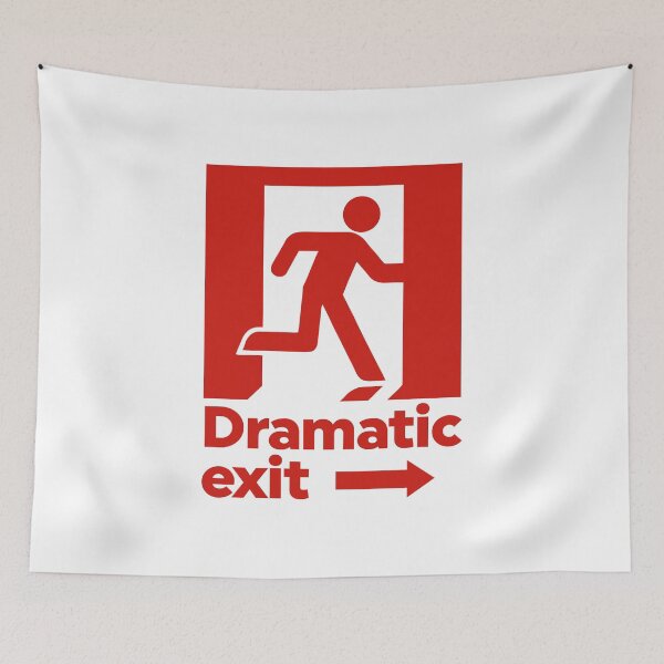 Item preview, Dramatic Exit Sign designed and sold by ZoollGraphics.