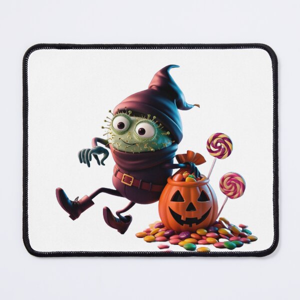 Item preview, Cheeky Candy Thief Microbe with Halloween Loot – Spooky Fun Design designed and sold by AdoraSticks.