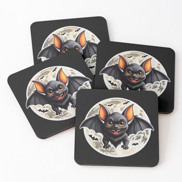 Item preview, Cute Bat Moon: Spooky Kawaii Halloween Print designed and sold by cabana.space.