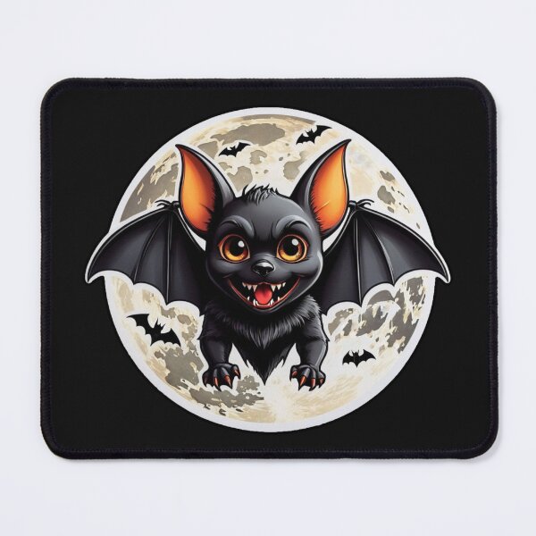 Item preview, Cute Bat Moon: Spooky Kawaii Halloween Print designed and sold by cabana.space.