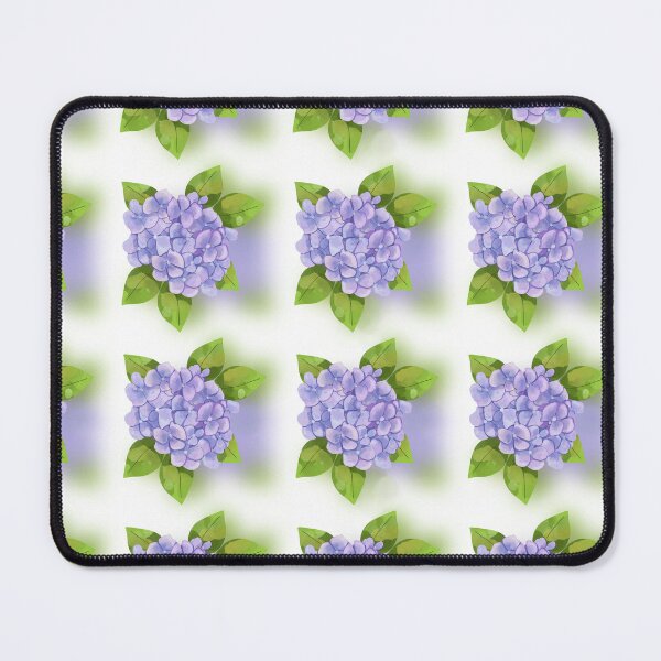 Item preview, floral pattern, hydrangea, flowers, purple, pink, leaves, green, pattern designed and sold by Tetiana Pohurska.