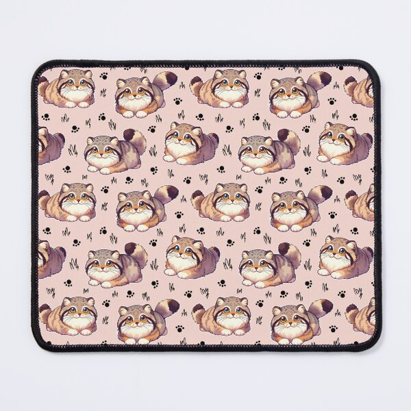 Vista previa del artículo con la obra «Patrón de lindos y esponjosos gatos Pallas n.° 3», diseñado y vendido por Marichkaart.
