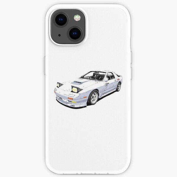 Weiß Comet RX7 FC3S Initial D iPhone Flexible Hülle