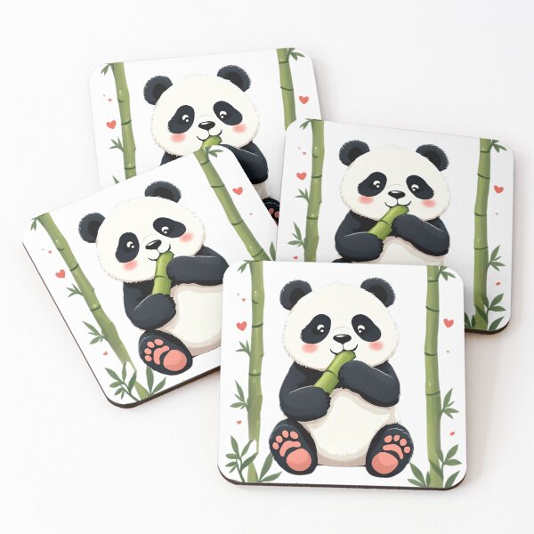 Item preview, Cute Panda Eating Bamboo with Bamboo Border iphone case design Design designed and sold by WhiteDoveArt.