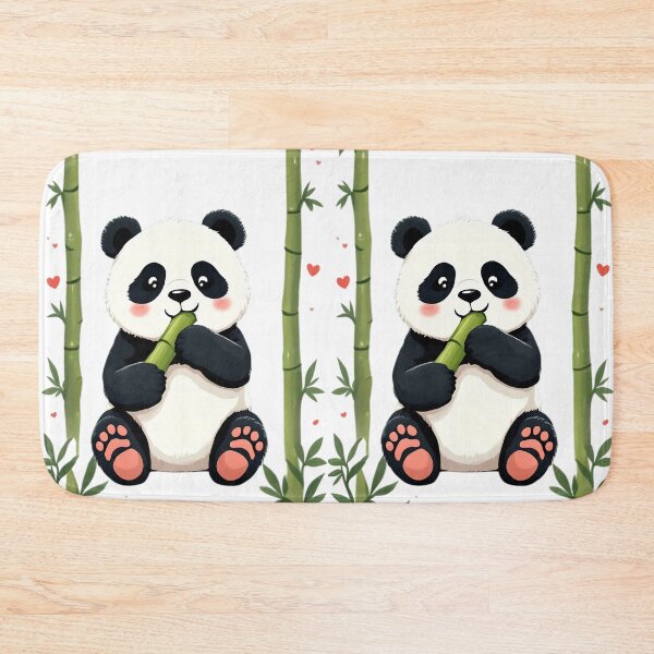 Item preview, Cute Panda Eating Bamboo with Bamboo Border iphone case design Design designed and sold by WhiteDoveArt.