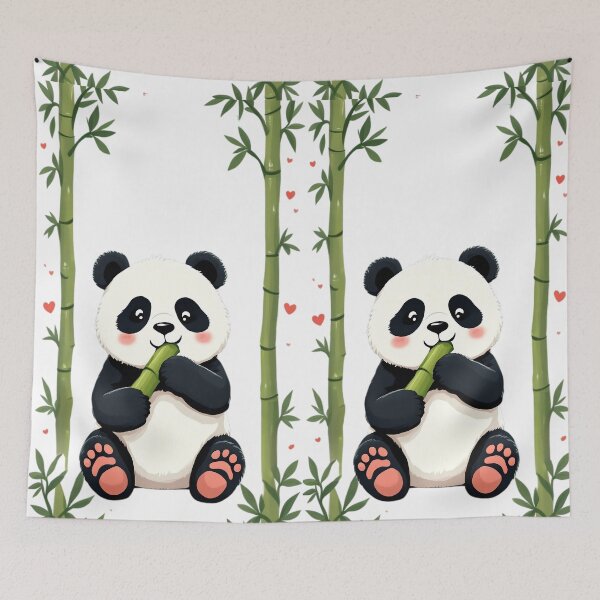 Item preview, Cute Panda Eating Bamboo with Bamboo Border iphone case design Design designed and sold by WhiteDoveArt.