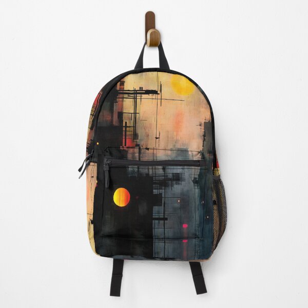 Item preview, Cyberpunk Cityscape – Urban Sunset and Glowing Lights designed and sold by Soul-Sparks.