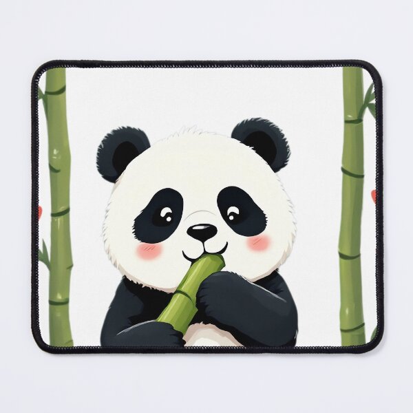 Item preview, Cute Panda Eating Bamboo with Bamboo Border iphone case design Design designed and sold by WhiteDoveArt.