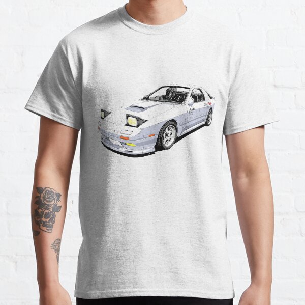 White Comet RX7 FC3S initial D Classic T-Shirt