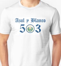 El Salvador 503 Flag Azul Y Blanco Unisex T-Shirt
