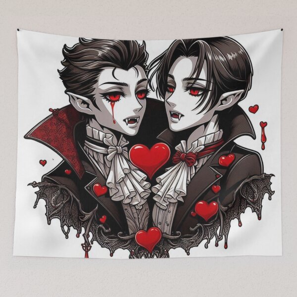 Item preview, Halloween _ Valentine's Day _ Vampires in love designed and sold by Arleven.
