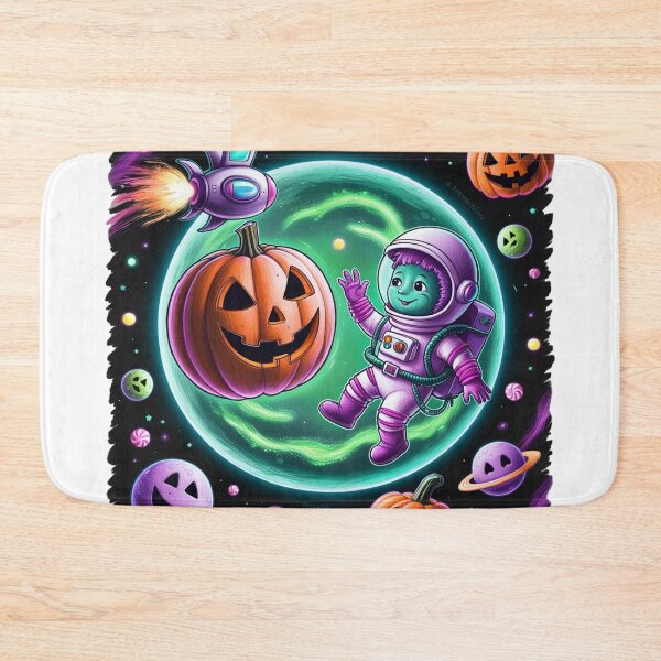Item preview, Astronaut Microbe Exploring Pumpkin Planet – Cosmic Halloween Design designed and sold by AdoraSticks.
