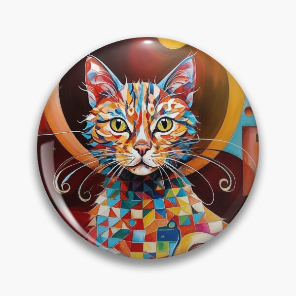 Item preview, Vivid Cubism: Artistic Cat  designed and sold by Artistic Trio  Design.