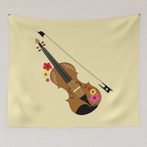 Item preview, Violin With Flowers, Pretty Violinist Design designed and sold by CreativeBridge.