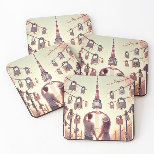 Item preview, Loving Couple N Seoul Tower designed and sold by unrealartwork.
