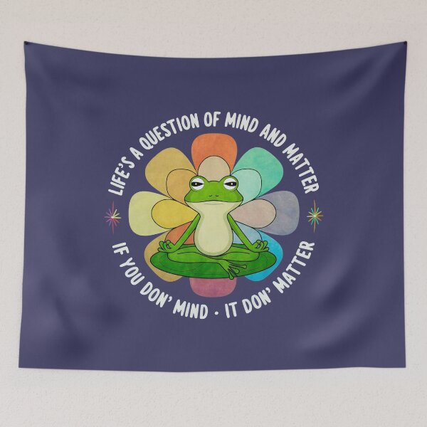 Item preview, INNER HARMONY FROG MEDITATION ZEN MINDFULNESS Dark Rich Color & Texture on dark faded purple designed and sold by INNERHARMONY2.