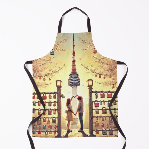 Item preview, Heart Couple N Seoul Tower designed and sold by unrealartwork.