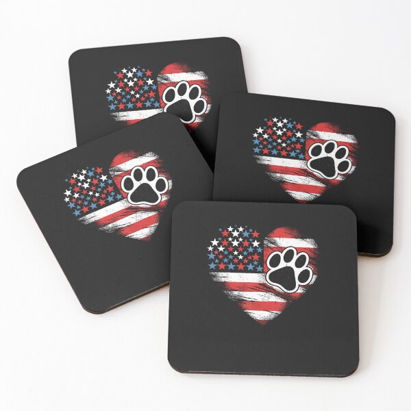 Item preview, American Flag Dog And Cat Paw Patriotic 4Th Of July T-Shirt designed and sold by bonnetiasg.
