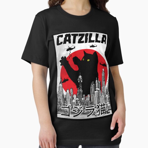 Vista previa del artículo con la obra «Catzilla», diseñado y vendido por dollarzhar.