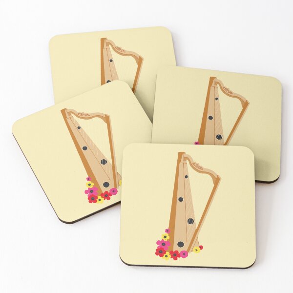 Item preview, Harp With Flowers designed and sold by CreativeBridge.