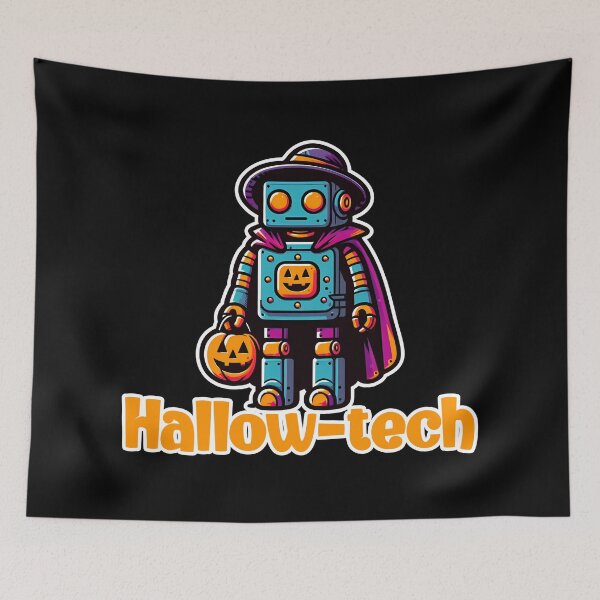Item preview, Hallow-Tech Halloween Robot Trick-or-Treat Design designed and sold by DineshArtShop.