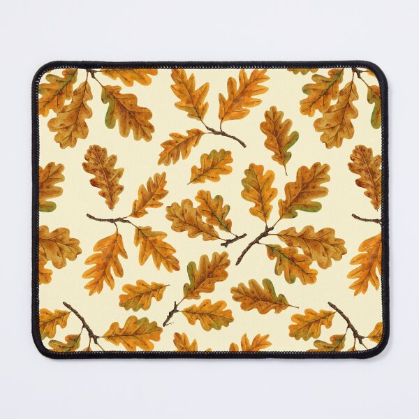 Item preview, Autumnal oak leaves on off white designed and sold by Katerina Mitkova Kirilova.