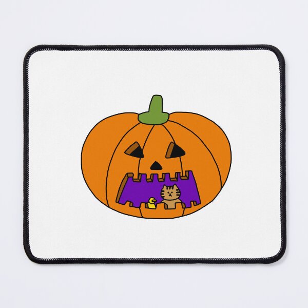 Item preview, a Cat and a Duck in the pumpkin designed and sold by superbaechoo.