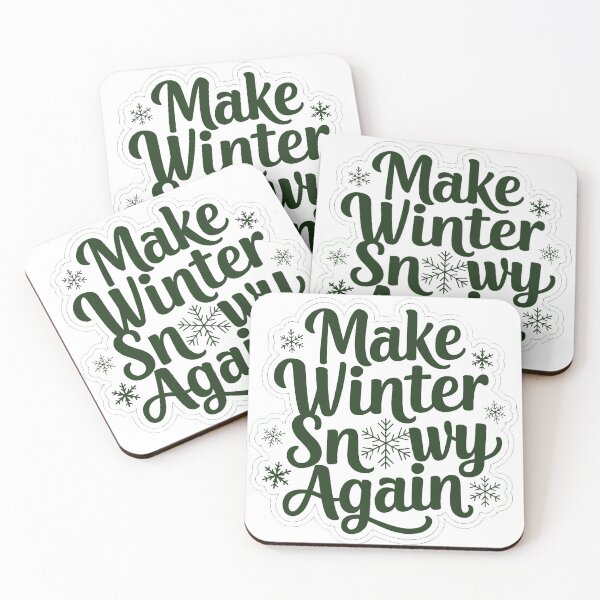 Item preview, Make Winter Snowy Again | Cute Winter Holiday Sticker Design designed and sold by cabana.space.