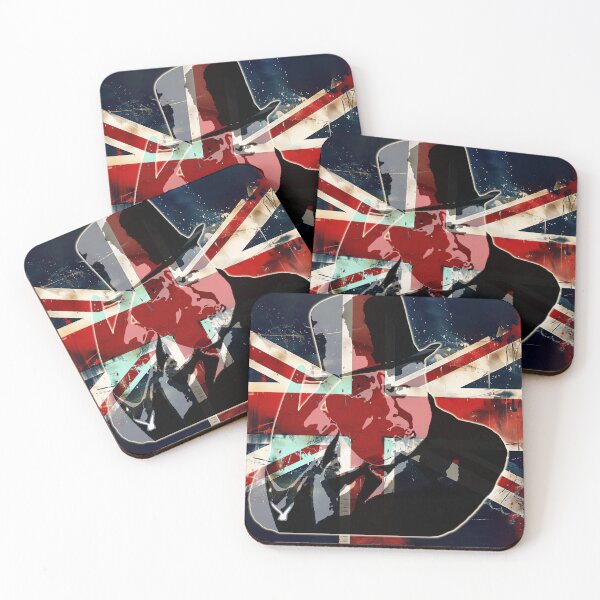 Item preview, Vintage UK Flag With Churchill Silhouette designed and sold by WallArt01.