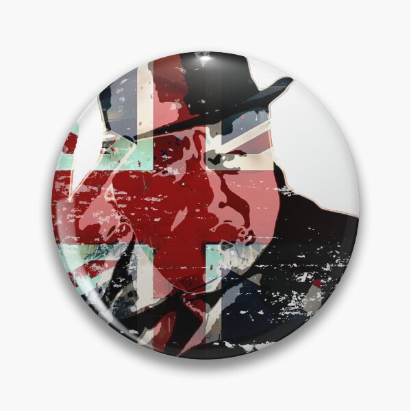 Item preview, Vintage UK Flag With Churchill Silhouette designed and sold by WallArt01.
