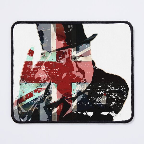 Item preview, Vintage UK Flag With Churchill Silhouette designed and sold by WallArt01.