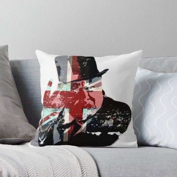 Item preview, Vintage UK Flag With Churchill Silhouette designed and sold by WallArt01.