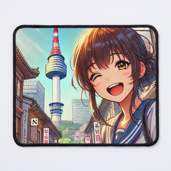 Item preview, Anime Girl N Seoul Tower designed and sold by unrealartwork.