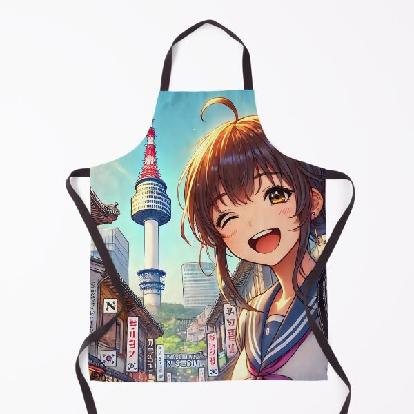 Item preview, Anime Girl N Seoul Tower designed and sold by unrealartwork.