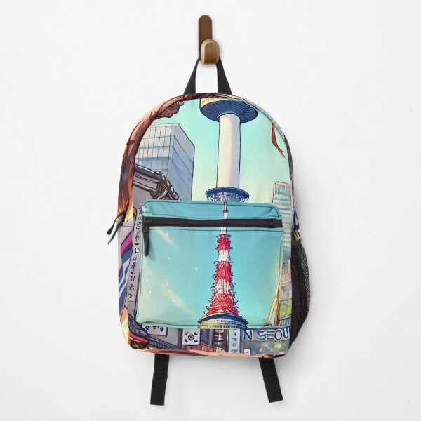 Item preview, Anime Girl N Seoul Tower designed and sold by unrealartwork.