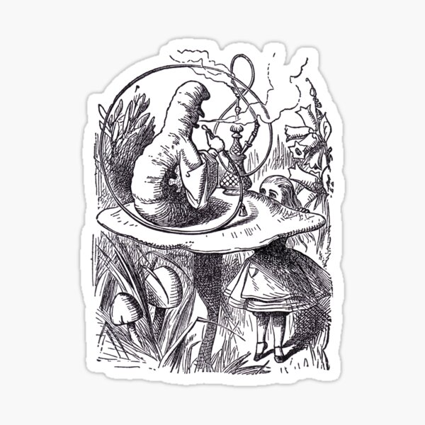 Alice and the Caterpillar Sticker