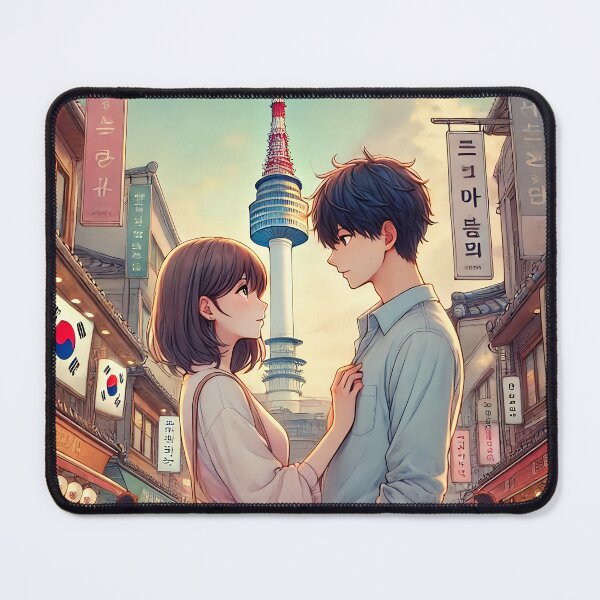 Item preview, Anime Couple N Seoul Tower designed and sold by unrealartwork.