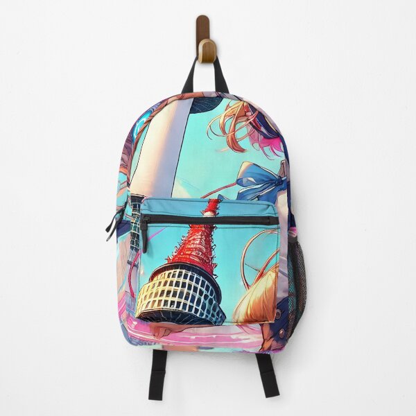 Item preview, Vibrant Anime Girl N Seoul Tower designed and sold by unrealartwork.