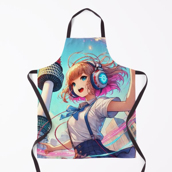 Item preview, Vibrant Anime Girl N Seoul Tower designed and sold by unrealartwork.