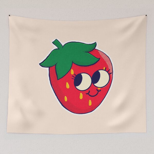 Item preview, smiling strawberry designed and sold by zoemei.