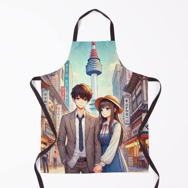 Item preview, Anime Couple Seoul Tower designed and sold by unrealartwork.