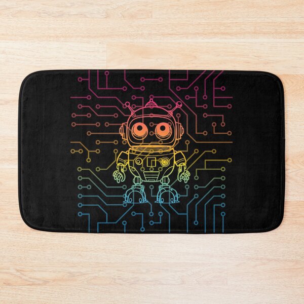 Artikelvorschau, Roboter- und Platinengrafik, pansexuelle Pride-Flagge, Sci-Fi, Roboter, Cartoon, Technik, Platine, Wissenschaft, bunter Roboter, LGBTQ-Roboter, Pride-Roboter, entworfen und verkauft von PrideBeProud.