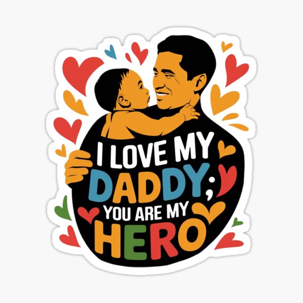 Vista previa del artículo con la obra «Amo a mi papi, eres mi heroe», diseñado y vendido por nimmitrends.