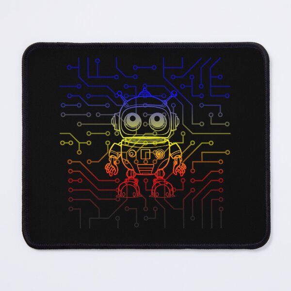 Item preview, Robot and circuit board graphic, Polyamory pride Flag, sci-fi, robot, cartoon, techy, circuit board, science, colorful robot, lgbtq robot, pride robot, designed and sold by PrideBeProud.
