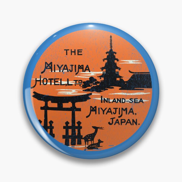 Item preview, Vintage Travel Sticker Miyajima Hotel Japan Shinto designed and sold by chrisrivait.