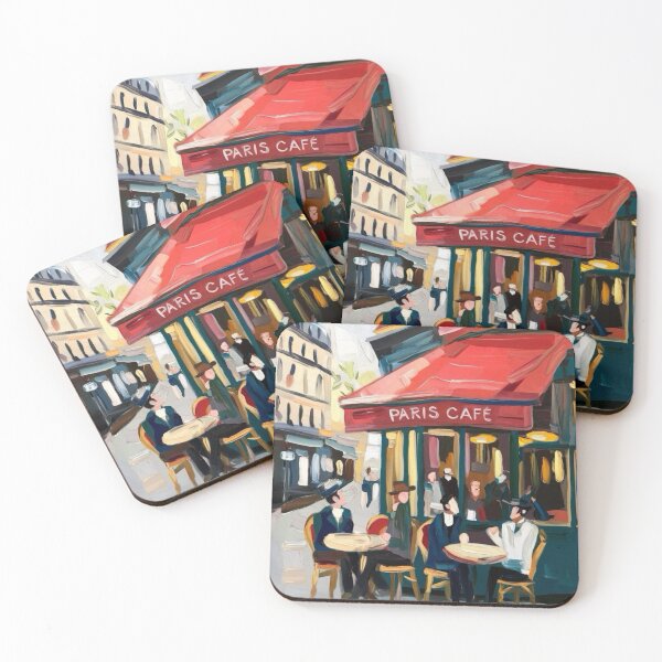Item preview, Vintage Paris Café Scene – Charming French Street Life. Art by Carraann  designed and sold by CARRAANN.