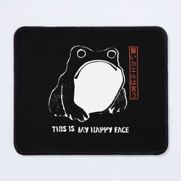 Item preview, Grumpy Frog says: This is my happy face * funny text  designed and sold by Kraftees.